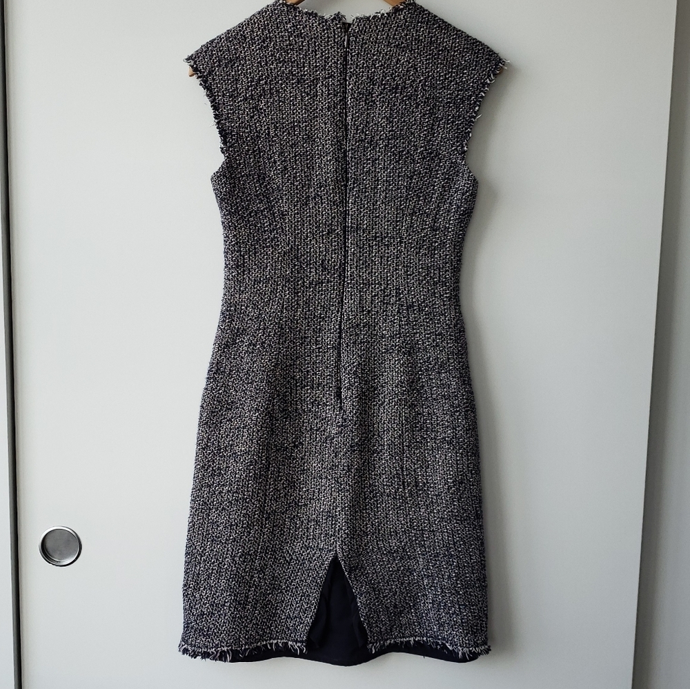 Rebecca Taylor Navy Confetti Tweed Dress in 0 - Picture 4 of 7